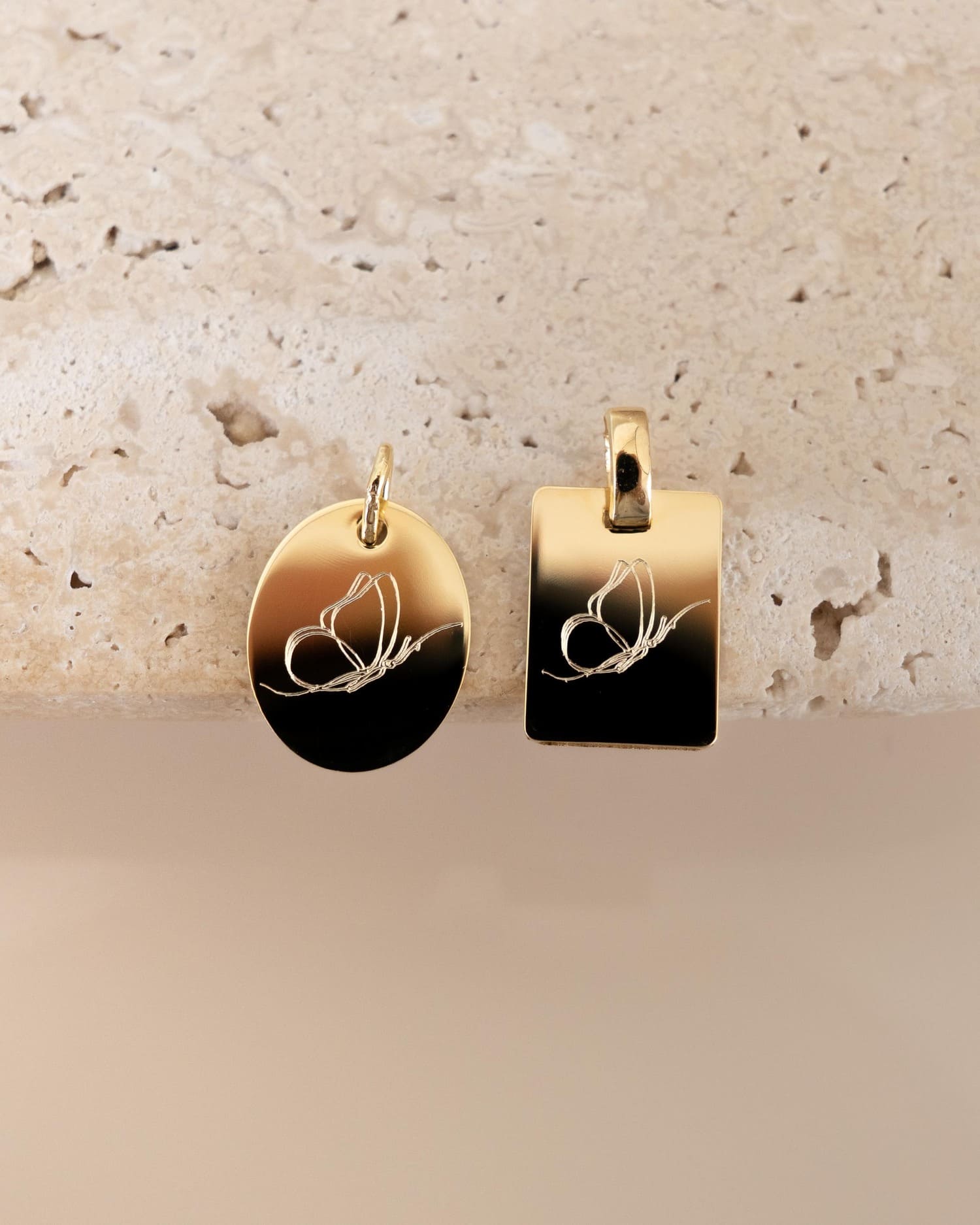 Image/Graphic Uploaded Engraving Plates Necklace Pendant Square