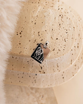 Image/graphic upload Engraving plate necklace pendant rectangle