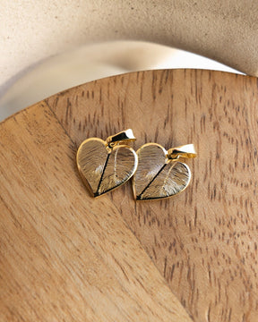 Heart Necklace Engraved Plate Pendant 12mm