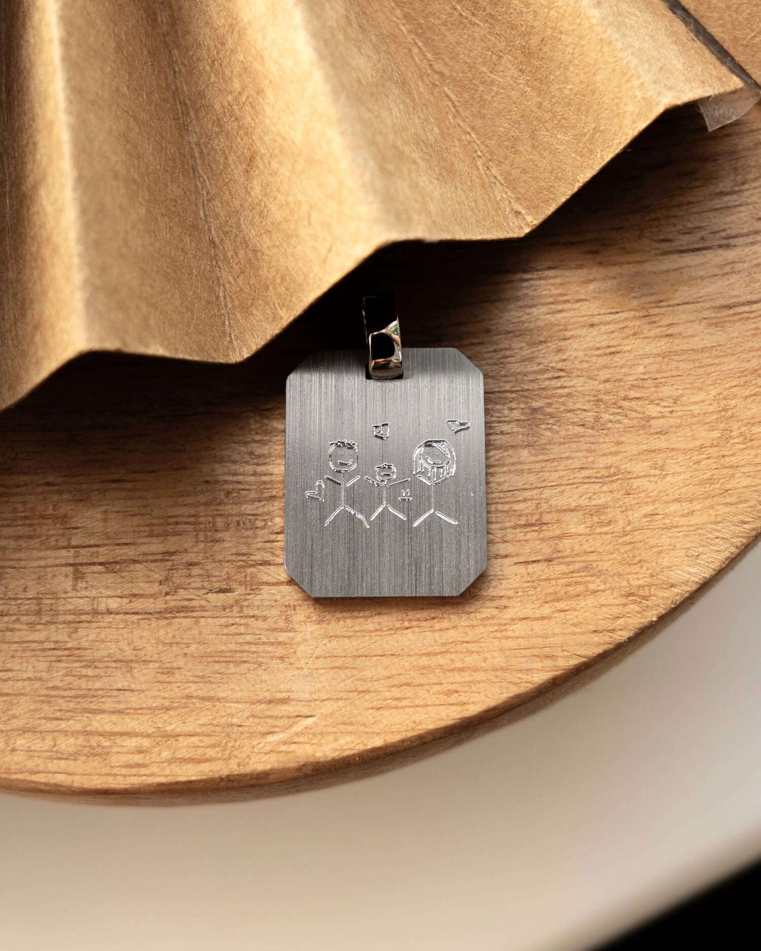 Image/graphic upload Engraving plates Necklace Pendant Octagon