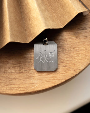 Image/graphic upload Engraving plates Necklace Pendant Octagon