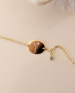 Engraving bracelet engraving plate oval zirconia