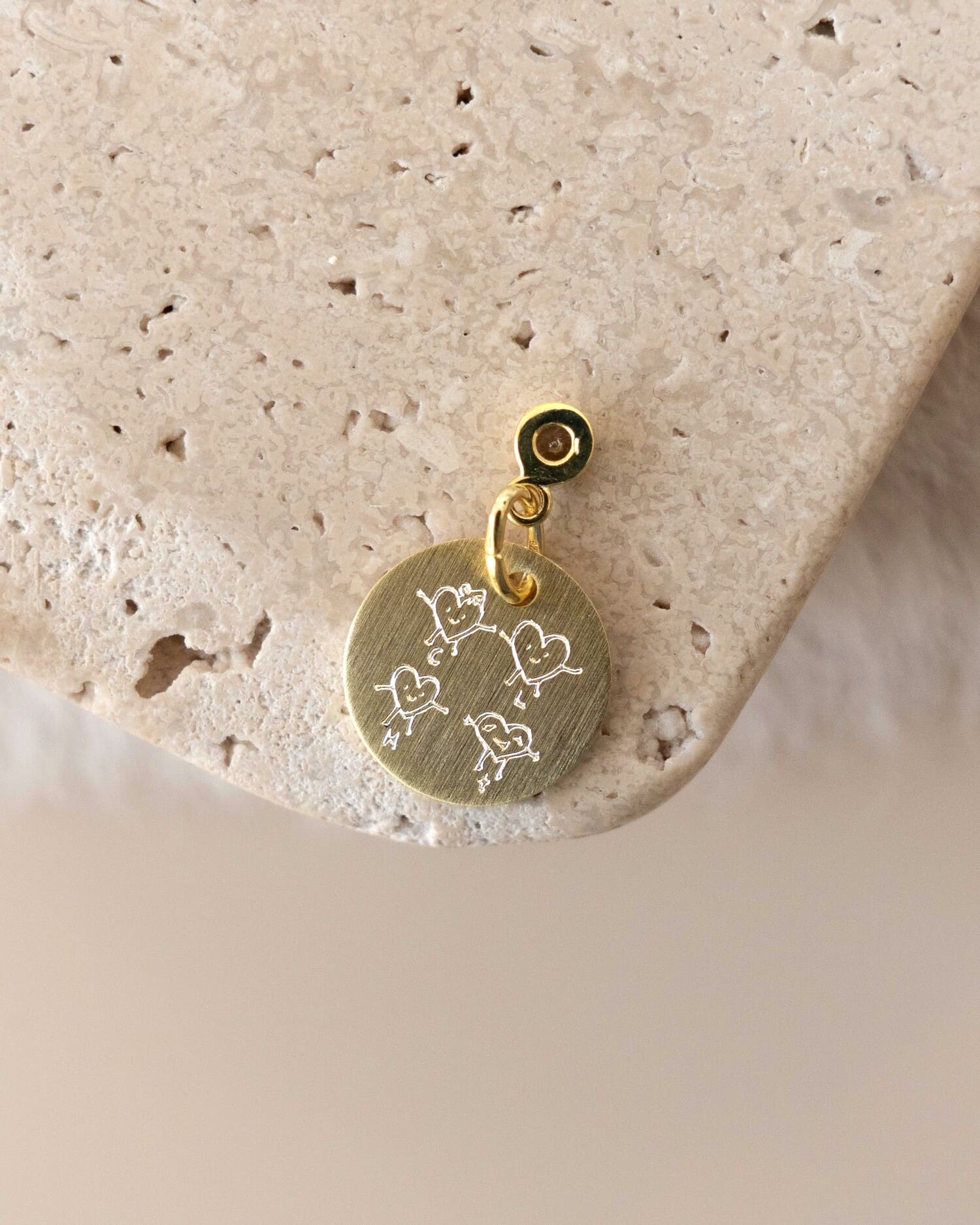 アクセサリー Engraved Plate Pendant Engraving plates pendant necklace zirconia 12mm