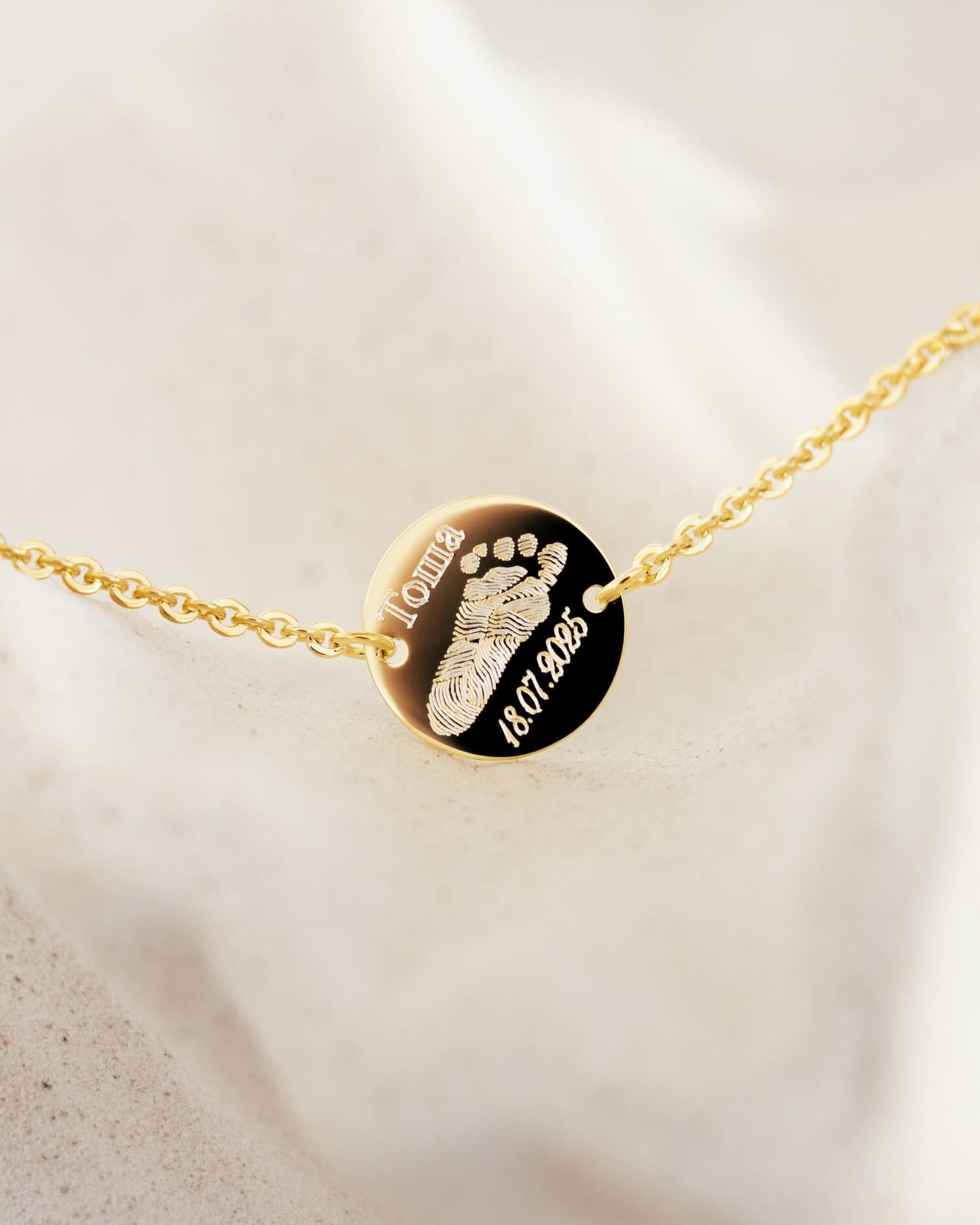 Gravurarmband Gravurplatte Rund