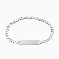 Engraving bracelets for men 925 silver rhodium-plated