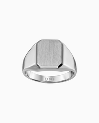 Engraving rings men 925 silver rhodium-plated