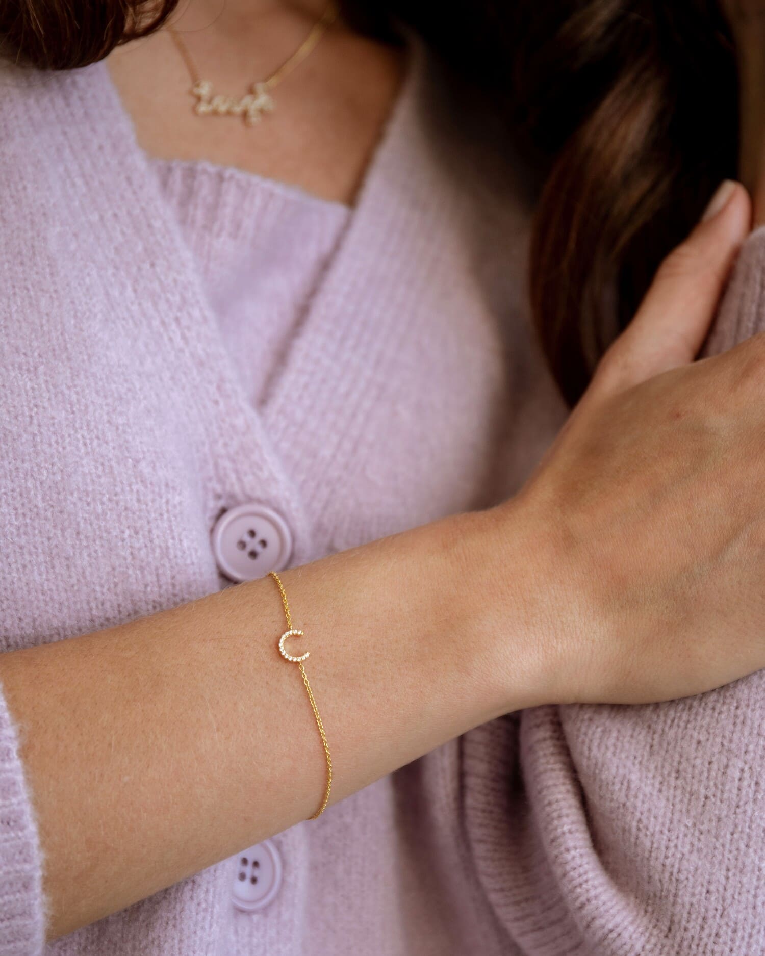 Buchstaben Armband Zirkonia