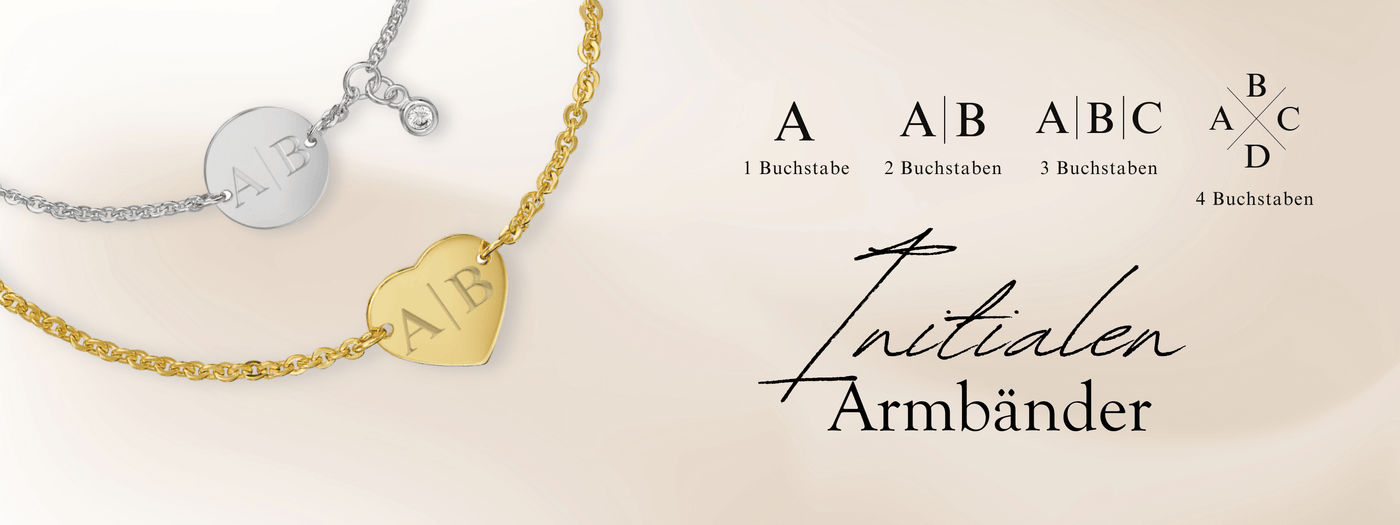 Graveerarmbanden dames - initialen - 925 zilver gerhodineerd