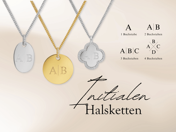 Schmuck mit Initialen Gravur