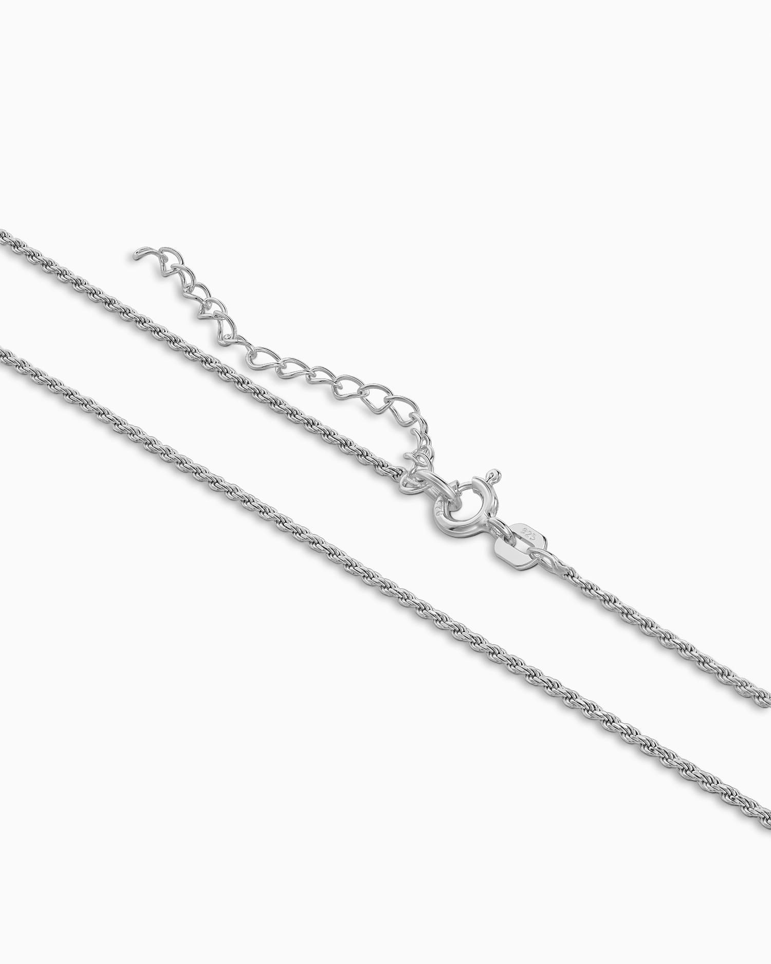 Kordelkette 925 Silber Rhodiniert 1,20mm