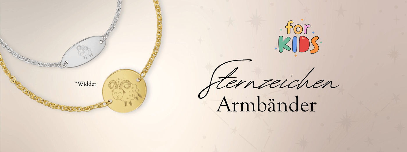 Children's/Babies Engraved Bracelets - Zodiac Signs - 333/585 Gold