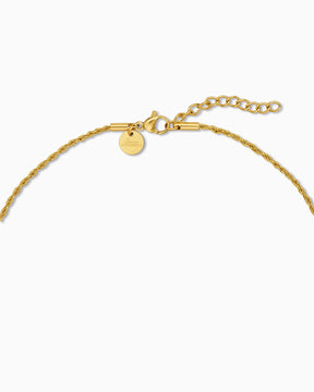 Kordelkette Edelstahl Gold