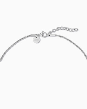 Kordelkette Edelstahl Silber