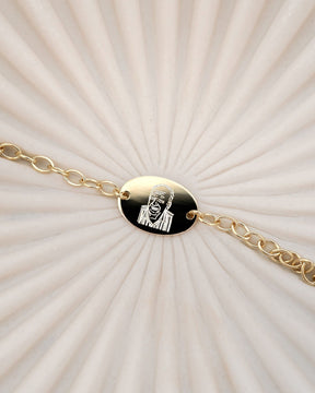 Gravurarmband Gravurplatte Oval