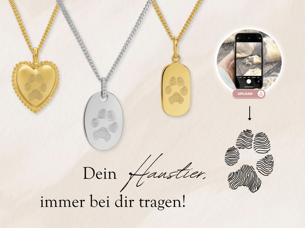Ketting met neusafdruk van je eigen hond