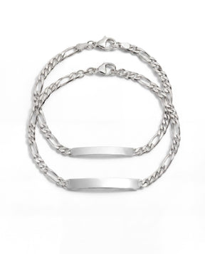 Partner Armband Gravurarmband Figaro