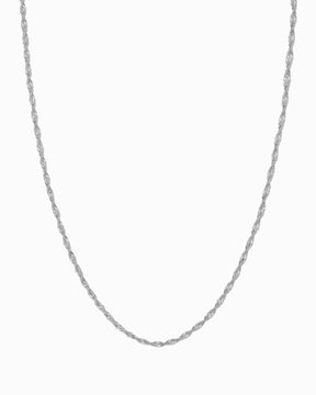 Singapurkette 925 Silber Rhodiniert 1,20mm