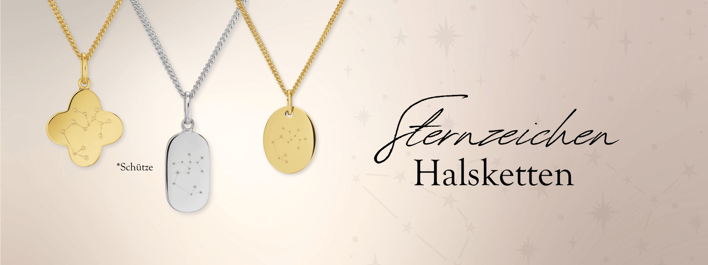 Engraved necklaces for women - Zodiac signs - 925 sterling silver, rhodium-plated