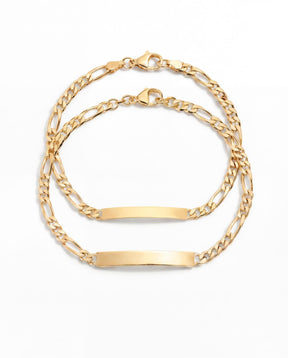 Partner Armband Gravurarmband Figaro