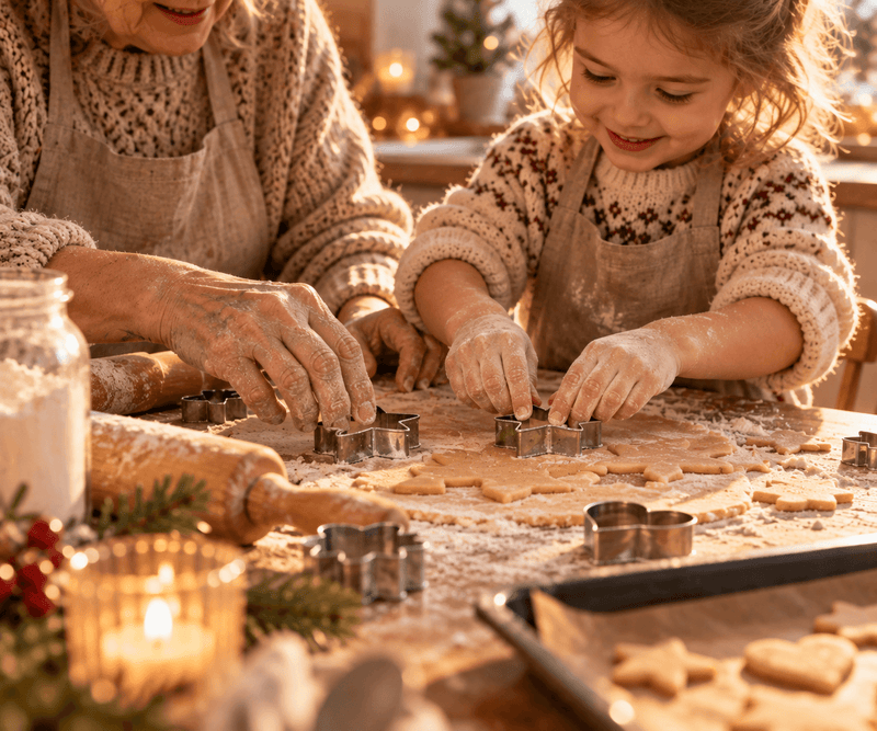 Ein Nachmittag Plätzchenbacken mit den Enkeln