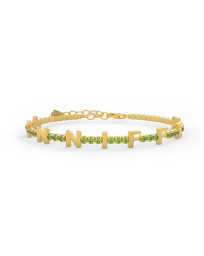 Tennisarmband Geburtsstein Buchstaben Armband