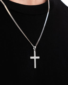 Cross necklace engraving plate pendant Polished