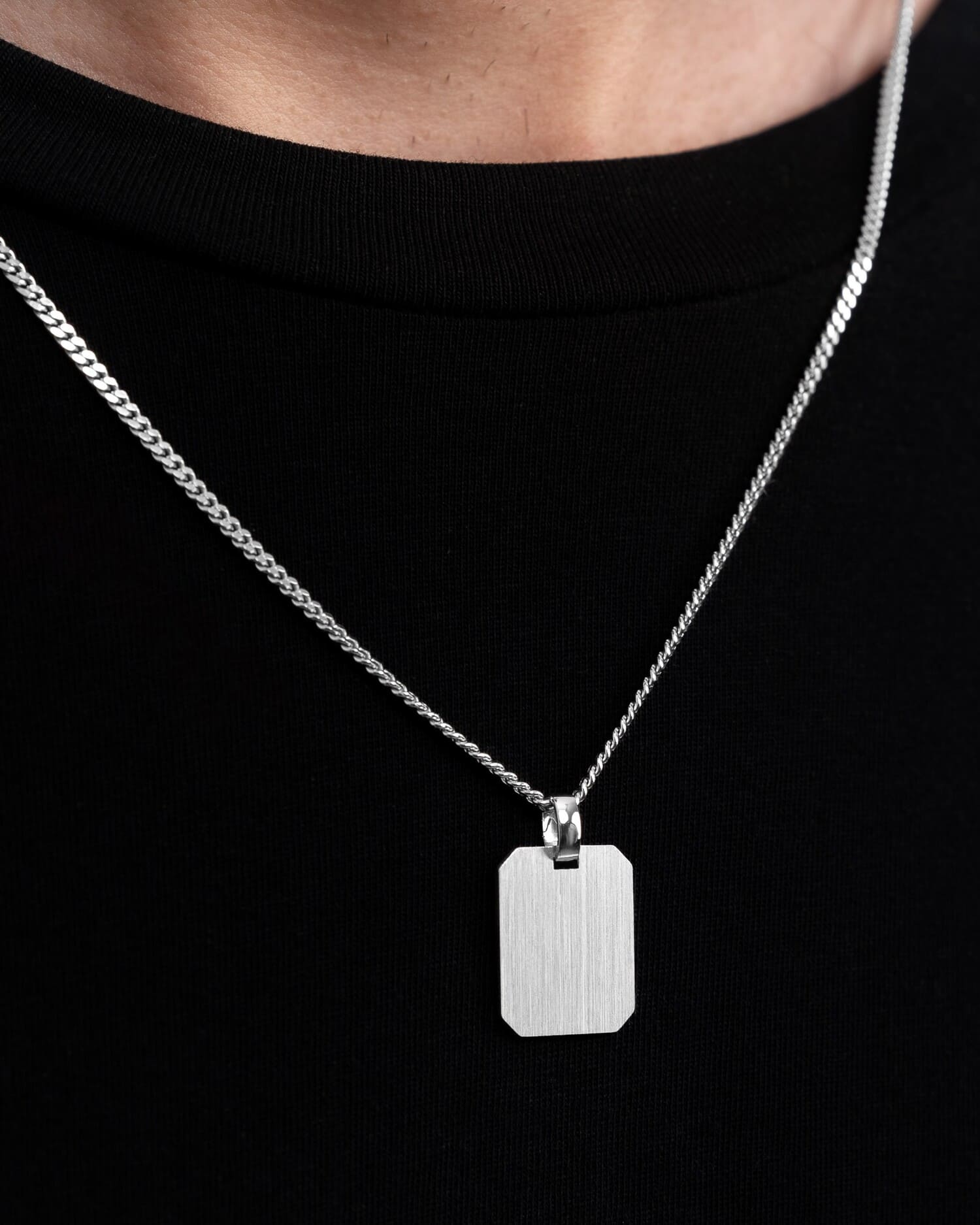 Graphic upload engraving plates necklace pendant octagon