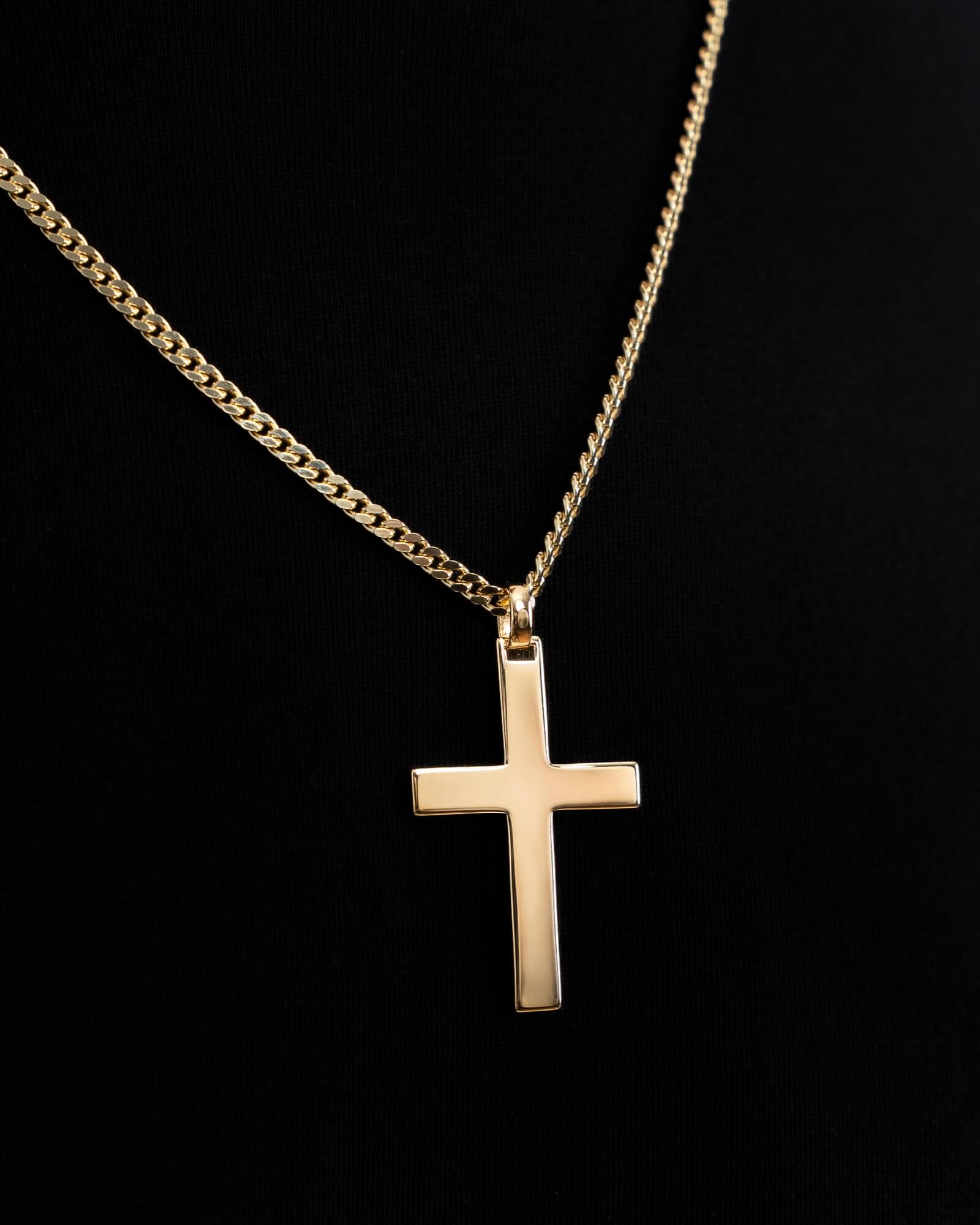 Cross necklace engraving plate pendant Polished