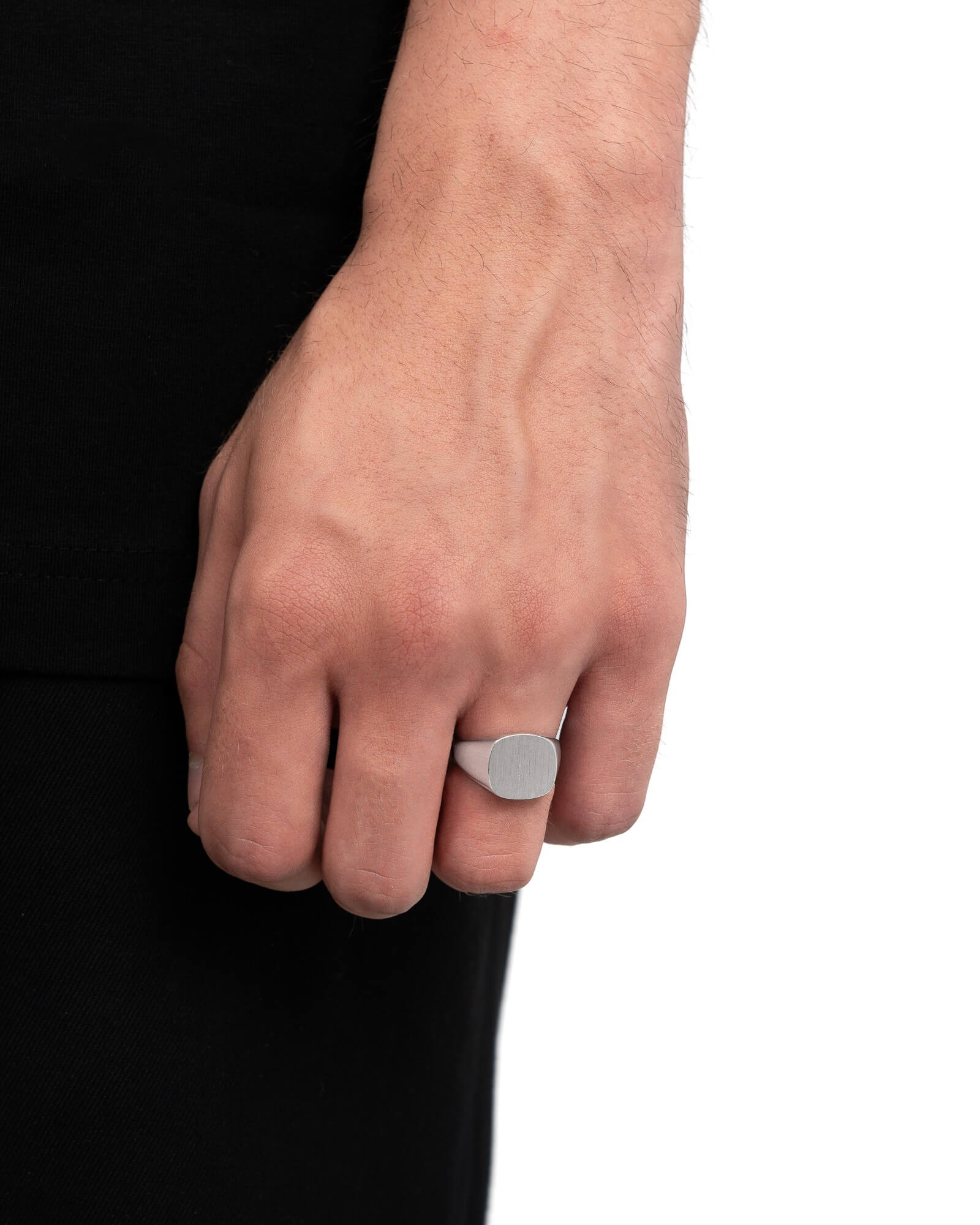 Signet ring Square Brushed