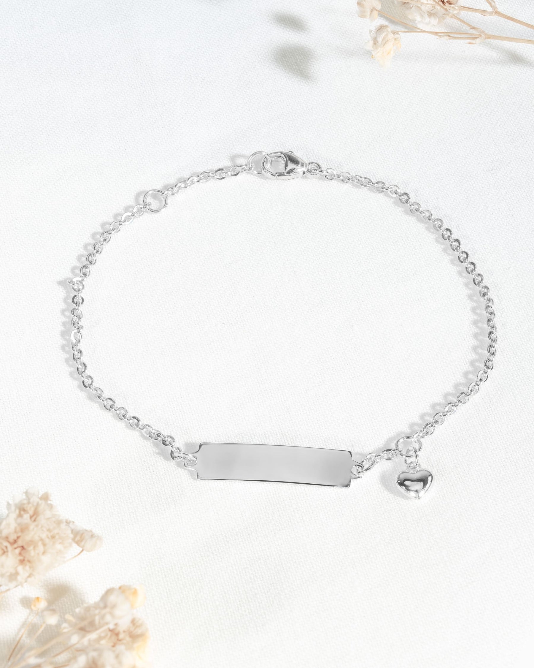 Engraving bracelet engraving plate heart