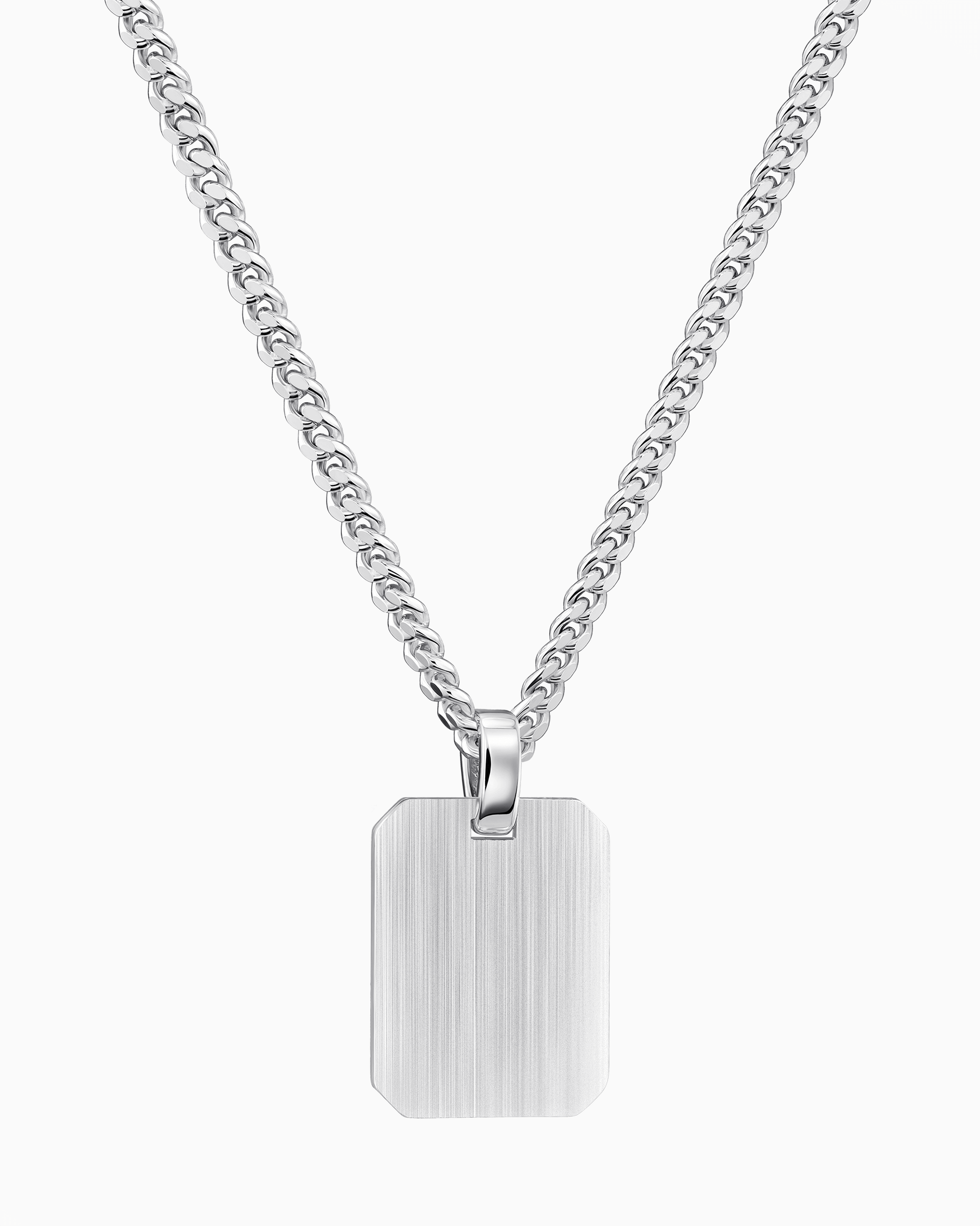 Engraving plates necklace pendant octagon