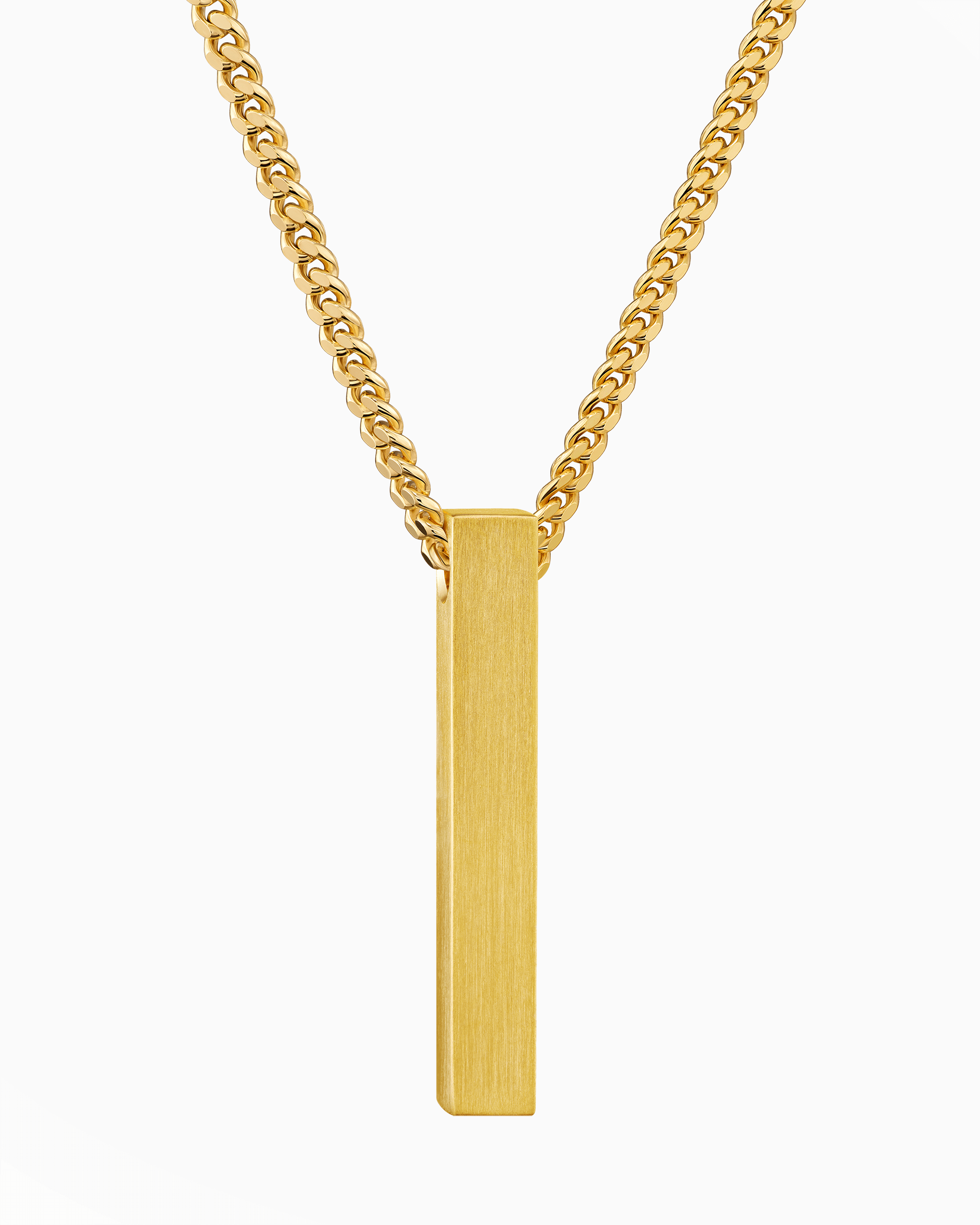 Bar necklace engraving plate pendant