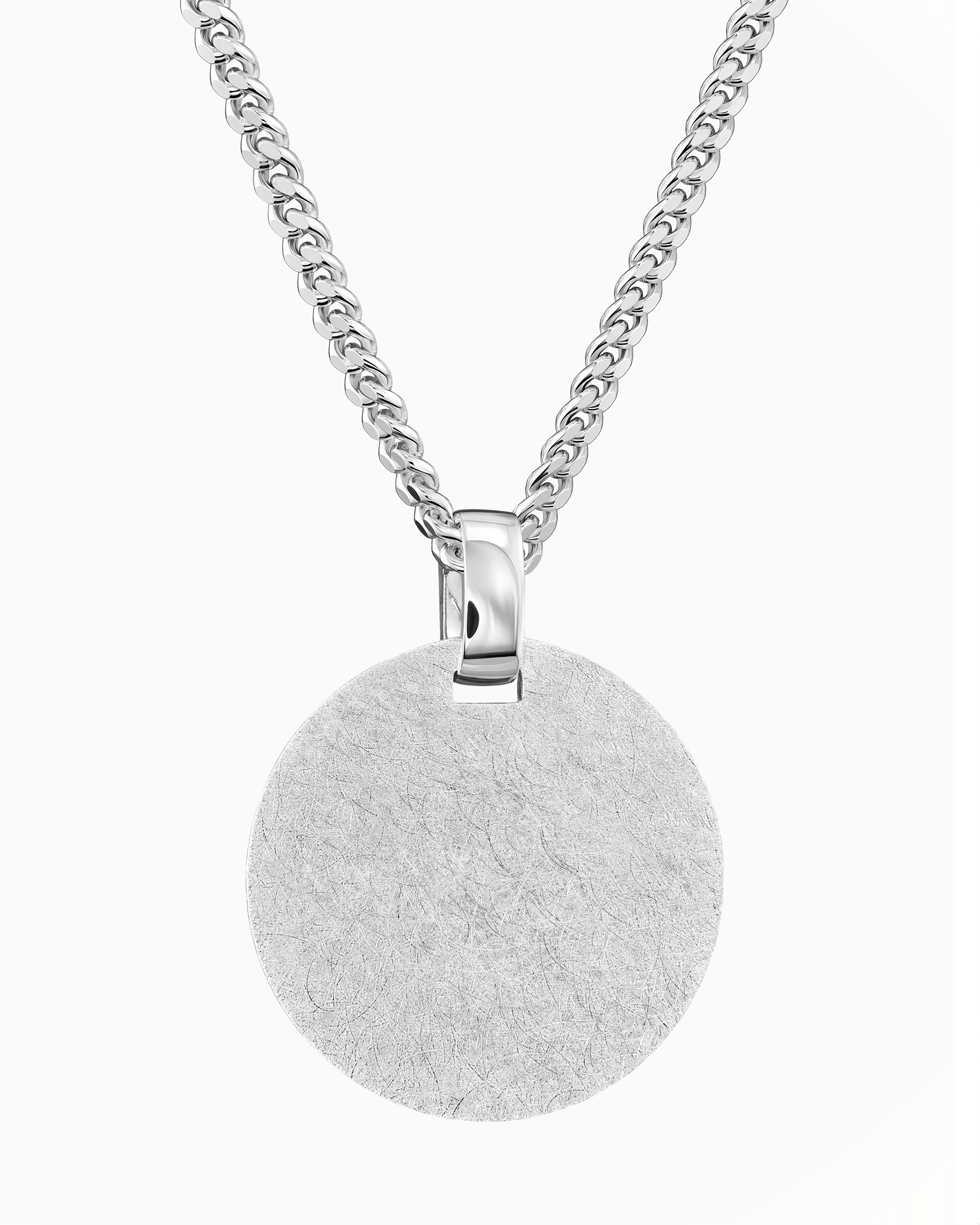 Engraving plates necklace pendant round ice matt