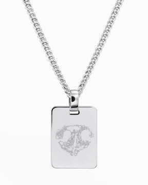 Nose print engraving plates necklace pendant rectangle
