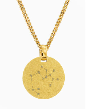 Star sign engraving plates necklace pendant round ice matt