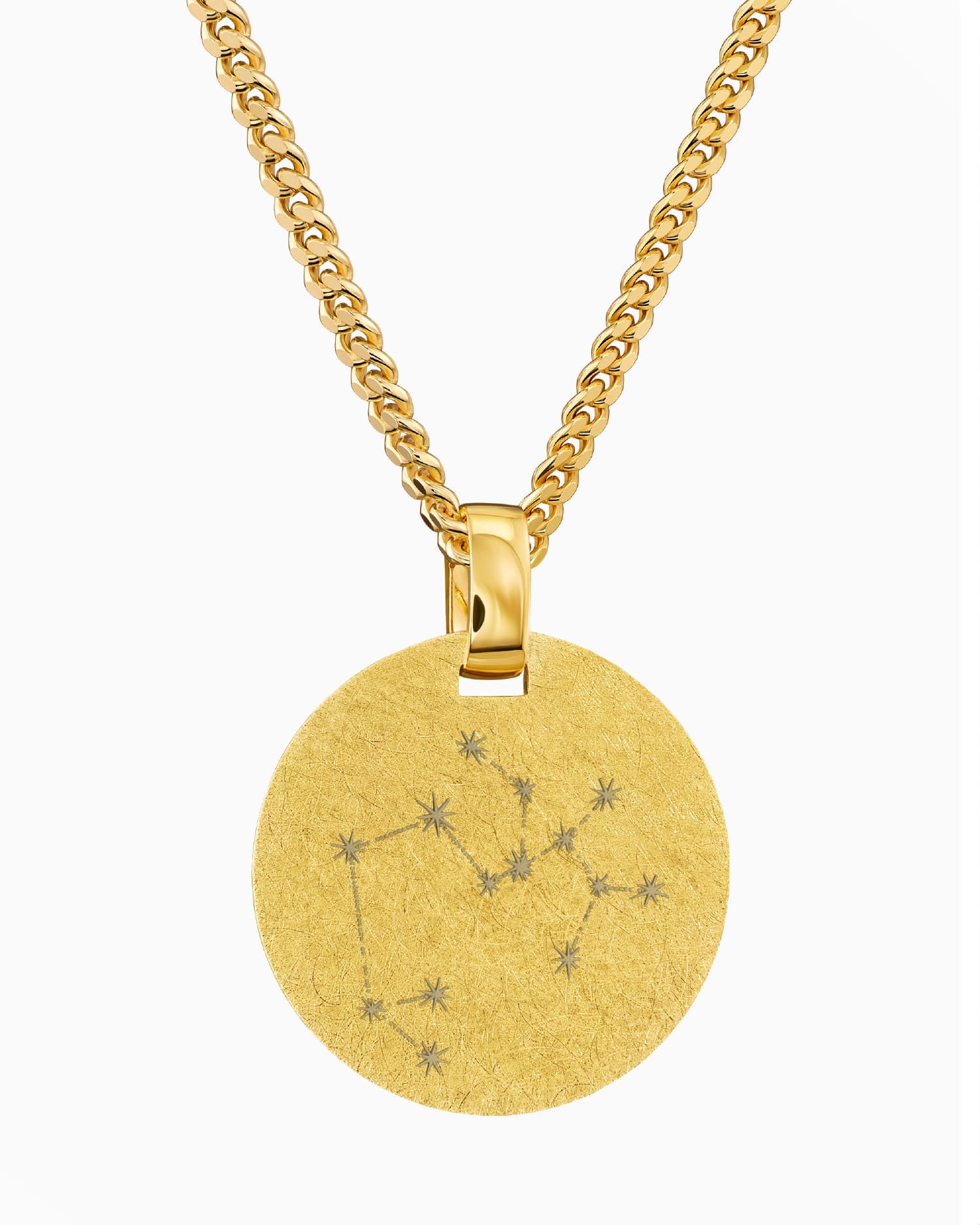 Star sign engraving plates necklace pendant round ice matt