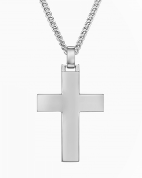 Cross necklace engraving plate pendant Polished
