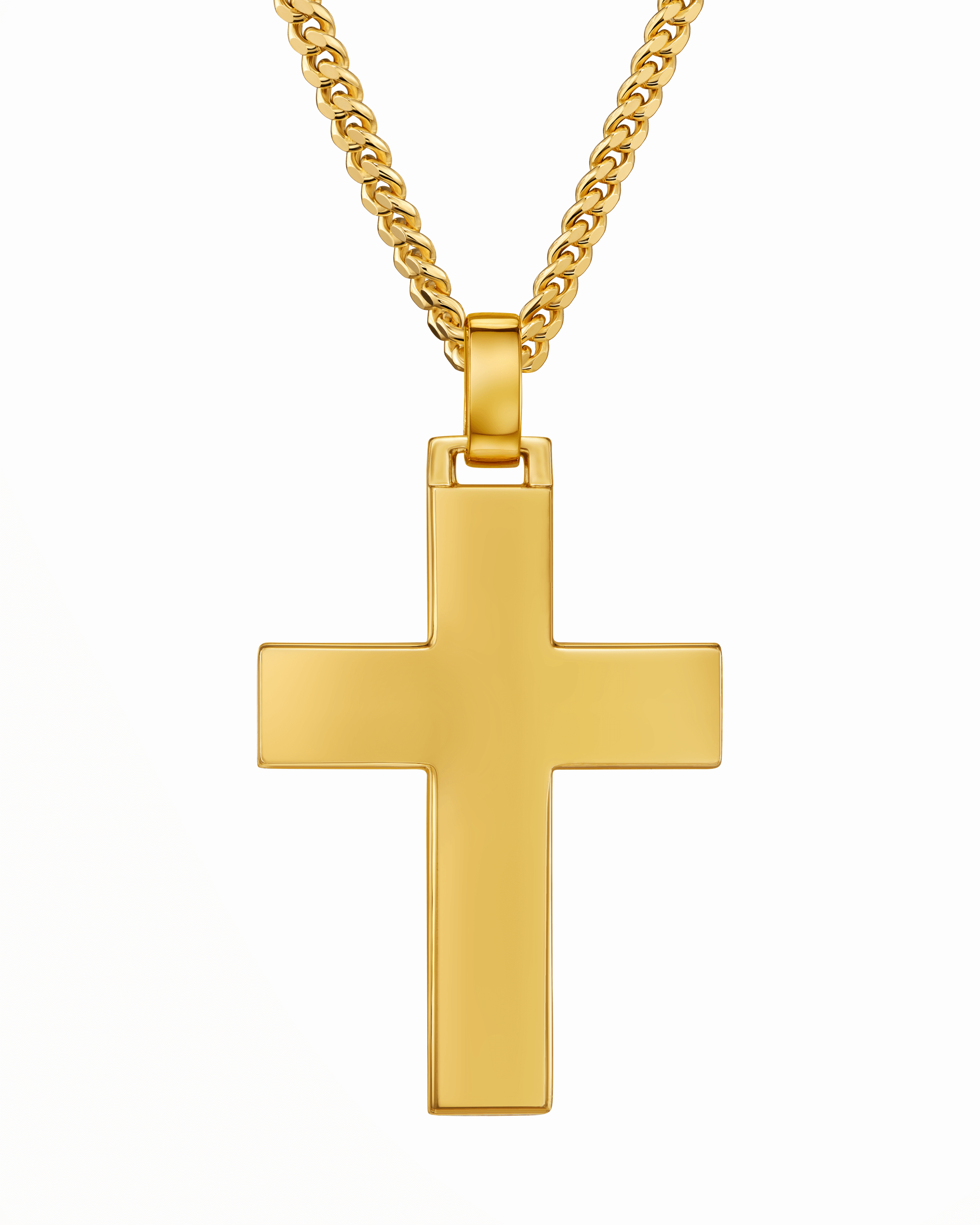 Cross necklace engraving plate pendant Polished