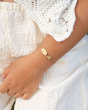 Child symbols engraving bracelet engraving plate baby feet