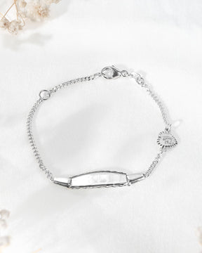 Engraving bracelet engraving plate guardian angel heart
