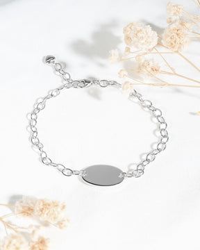 Coordinates engraving bracelet engraving plate oval
