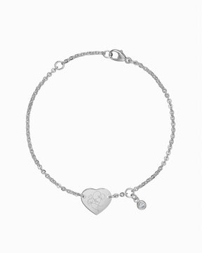 Graphic upload engraving bracelet engraving plate heart zirconia