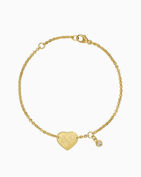 Graphic upload engraving bracelet engraving plate heart zirconia