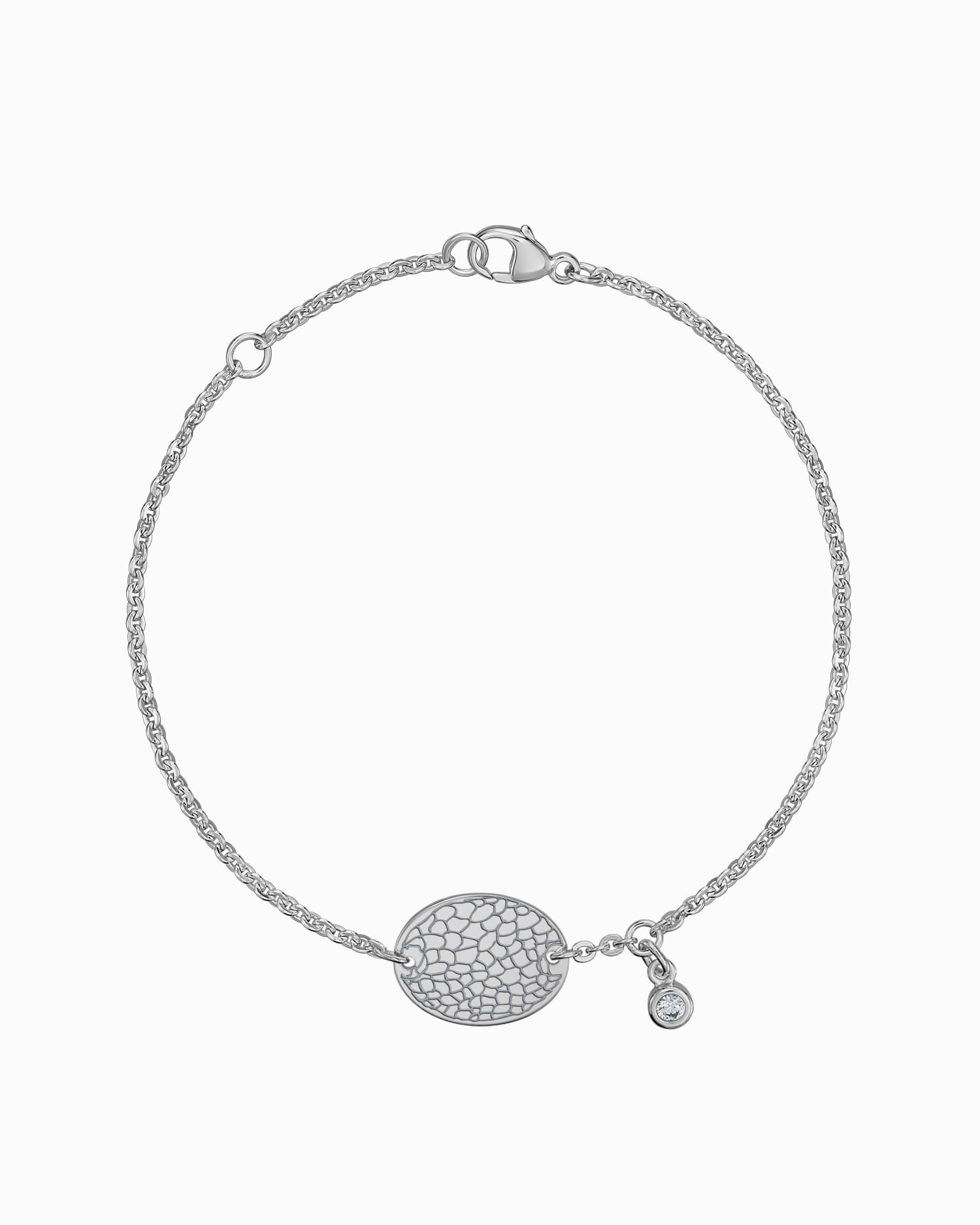 Nose print engraving bracelet engraving plate oval zirconia