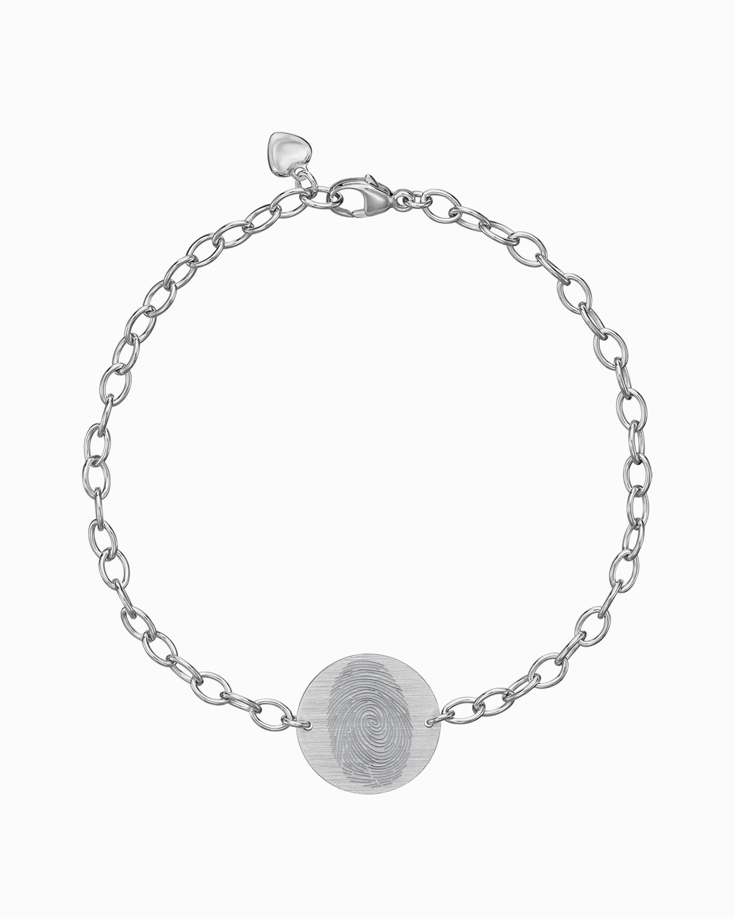 Fingerprint engraving bracelet engraving plate round