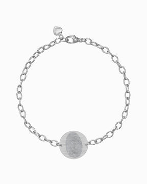Fingerprint engraving bracelet engraving plate round
