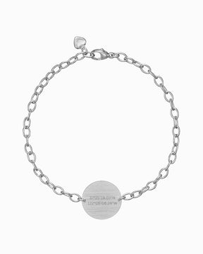 Coordinates engraving bracelet engraving plate round