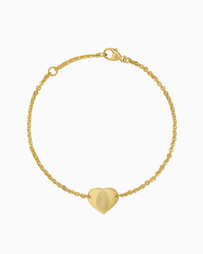 Fingerprint engraving bracelet engraving plate heart