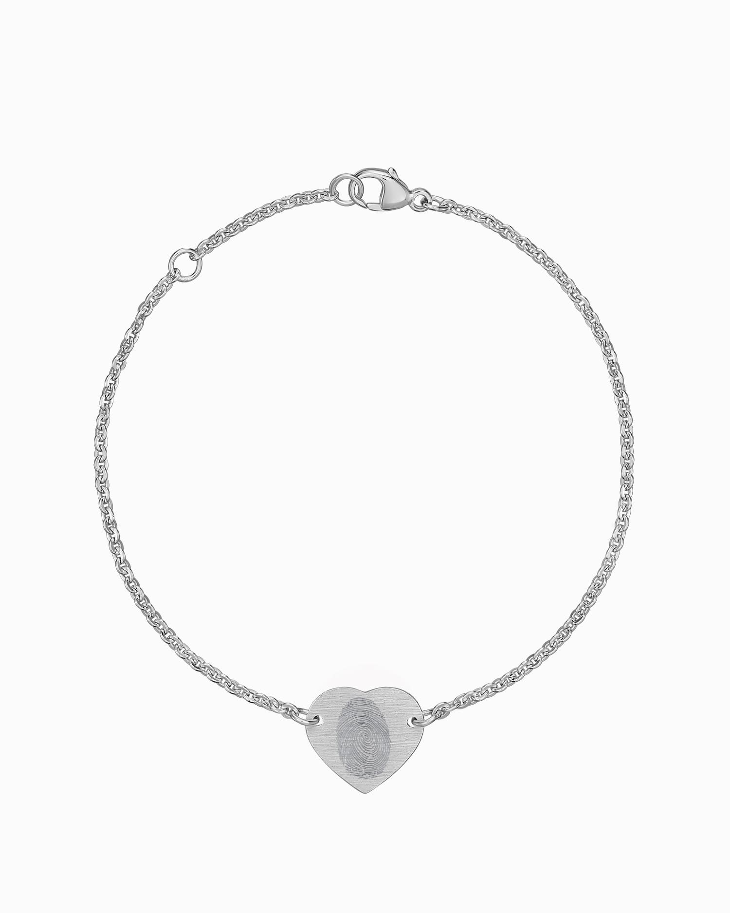 Fingerprint engraving bracelet engraving plate heart