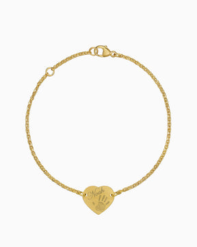 Handprint engraving bracelet engraving plate heart